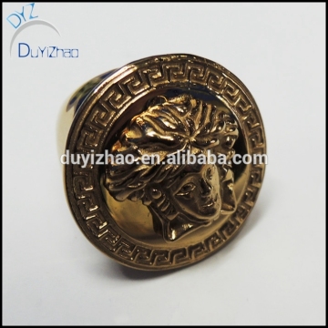 Fashion customized gold plated mens rings