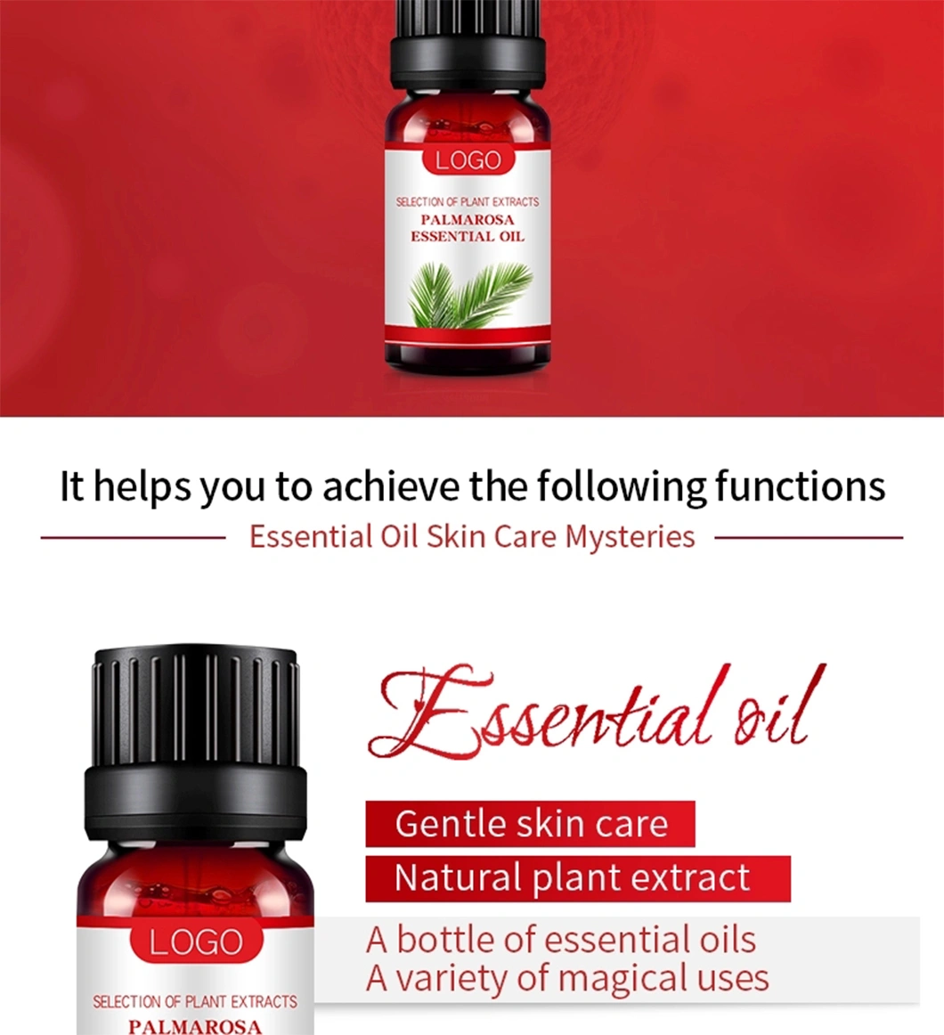 Natural Body Massageessential Oil Organic Palmarosa Essential Oil