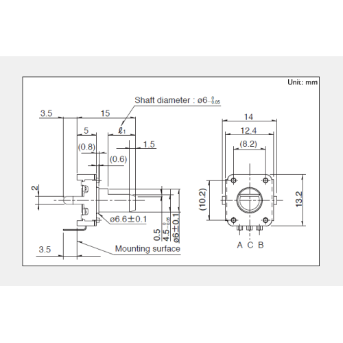 Encoder tambahan seri Ec12