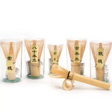 Customized Handmade Bamboo Matcha Whisk Set - 100 Prong Chasen Maker for Export