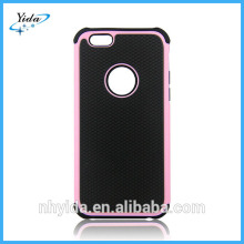 pink hard matt rugged plastic silicone case for iPhone6