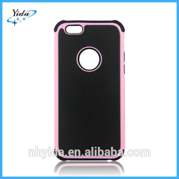 pink hard matt rugged plastic silicone case for iPhone6