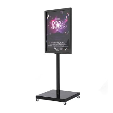Black Iron Poster Stand: High-Quality, Easy Poster Changes for Advertising