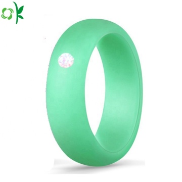 Fashion Silicone Ring With Diamond for Wedding