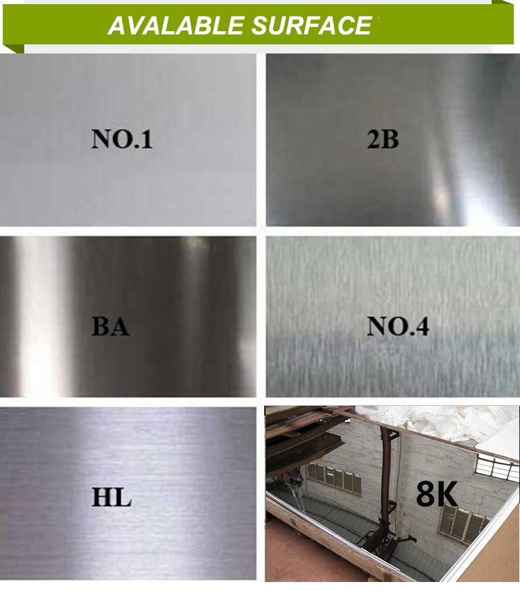 Manufacturer wholesale 2B HL 8K finished surface 0.3-3mm 304 stainless steel cold rolled 4x8 steel sheet