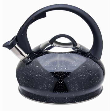 Black Marble coating stainless steel whistling tea kettle