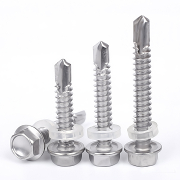 Flange Head Drilling Screw With Tapping Screw Thread