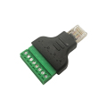 RJ45 hingga 8 pin adaptor terminal sekrup dengan driver sekrup 1 pc