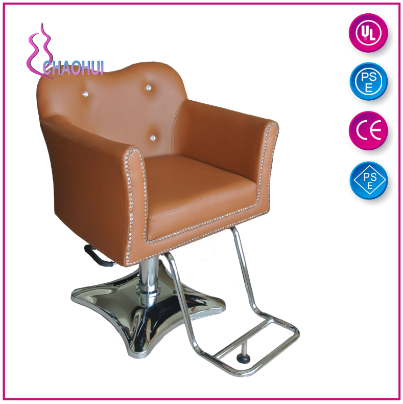 Hydraulic barber chair with leather surface design