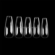 NADECO Professional Manicure Full Cover Long Ballerina Coffin Shape UV Acrylic Nail Gel Extension Tips