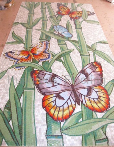 Background Glass Mosaic Decoration, Wall Tile Glass Art Mosaic Pattern (HMP679)