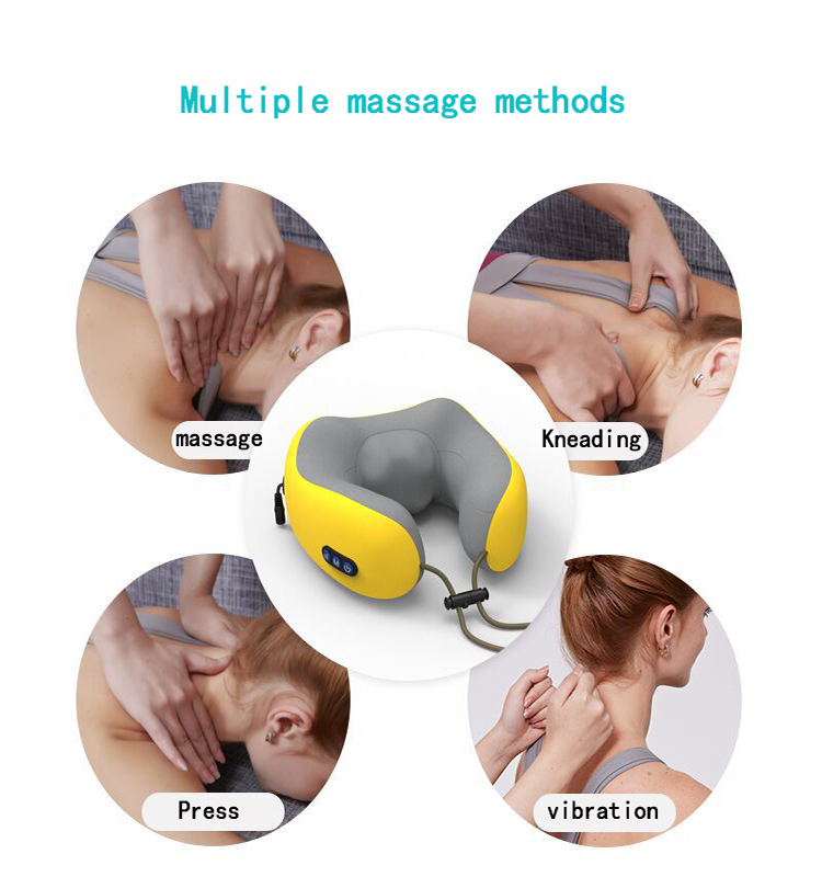 Shiatsu Neck Massager-Kneading Massage Pillow for Shoulders head  Use at Home and Car