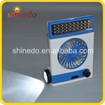 portable solar fan with led light