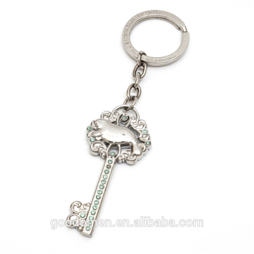 Promotional Crystal Keychain/key Shape 3d laser engraving Crystal Key Ring