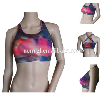 Sublimation yoga bras sexy girl sports bras