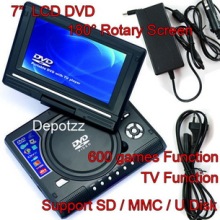 7  Portable Freeview LCD DVD Player +TV Combi/Combo