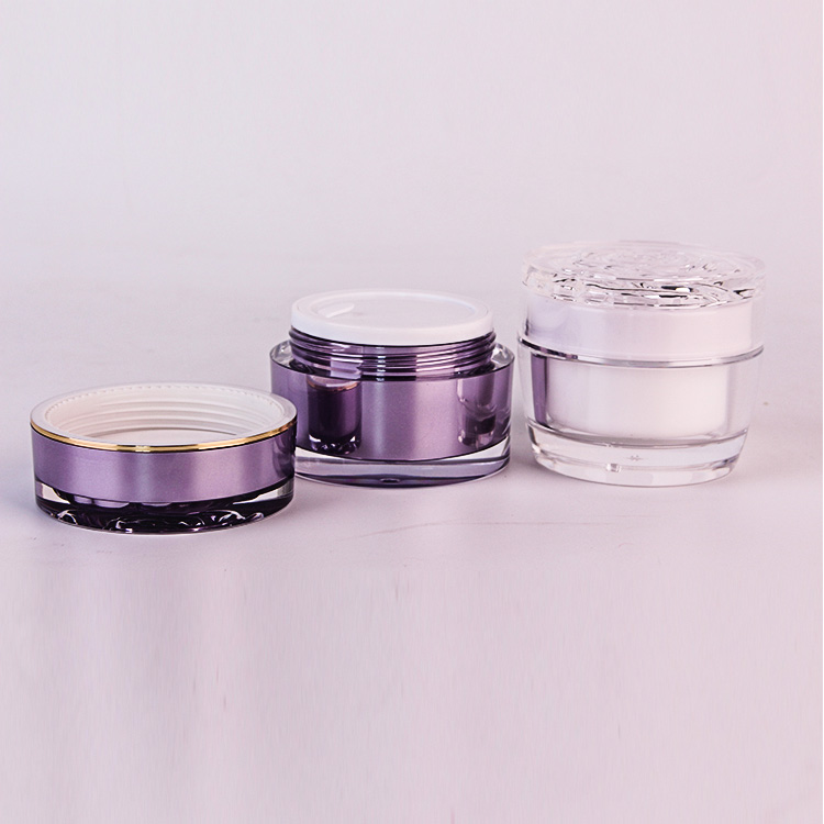 High quality 55ml double walled round cosmetic facial cream acrylic jar