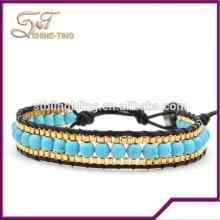 Yiwu jewelry factory braided Turquoise Bangles and Bracelets
