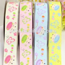 Cute Calf and Butterfly Cartoon Custom Print Ribbon