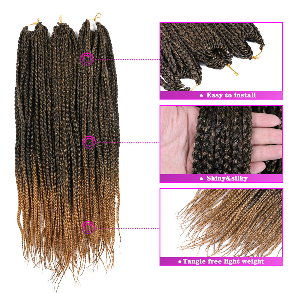 Hot sell 18 inch 22stands senegalese twist hair synthetic crochet extension Crochet box braids box braid hair