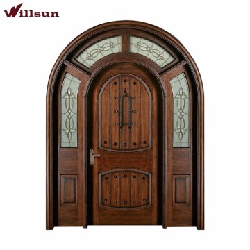 Interior Teak Wood Double Door Design Wooden Back Doors With Glass Wooden Glass Panel Doors