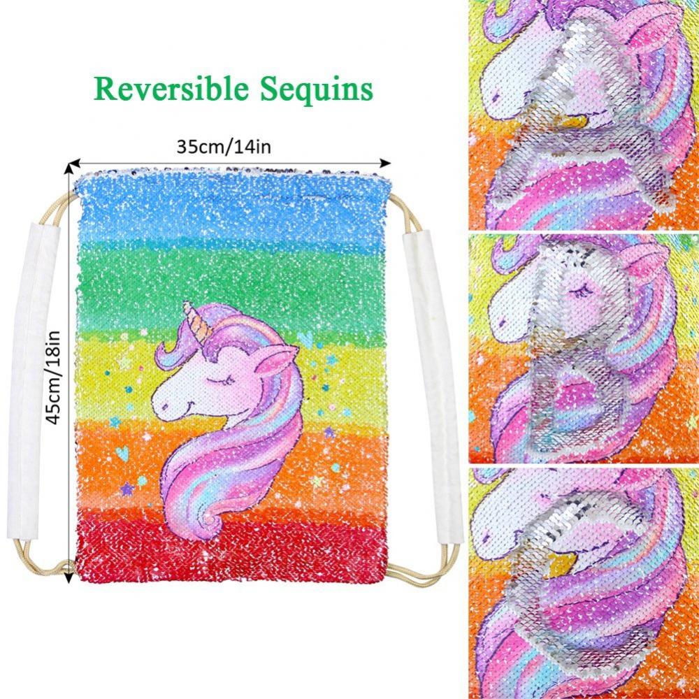 Unicorn Sequin Drawstring Bag 3 Unicorn Sequin Drawstring Bag 3