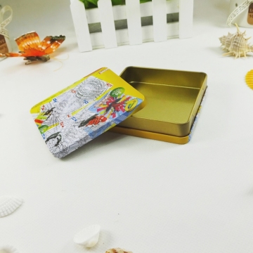 factory delicate print square decorative metal tin boxes