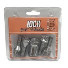 Custom Packing 4 PCS Locking Wheel Bolts 14x1.5 Nuts Tapered Tire Bolts