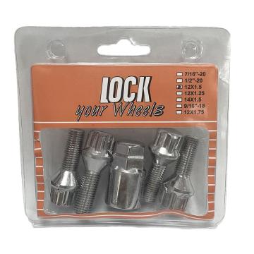 Custom Packing 4 PCS Locking Wheel Bolts 14x1.5 Nuts Tapered Tire Bolts