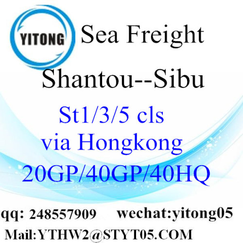 Fret maritime de Shantou à Sibu