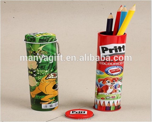 Round Mini Tin Can Tin Pencil Box