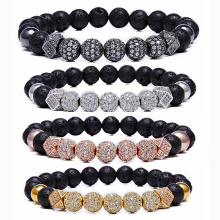 8mm Essential Oil Beads Bracelet Lava Rock Stone Bracelet Perfume Diffuser Bracelet for Men Women