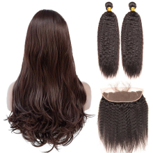 20 Piece Bundles Deep Curly Highlight Hair Color Free Highlight Lace Front Human Hair Wig Samples