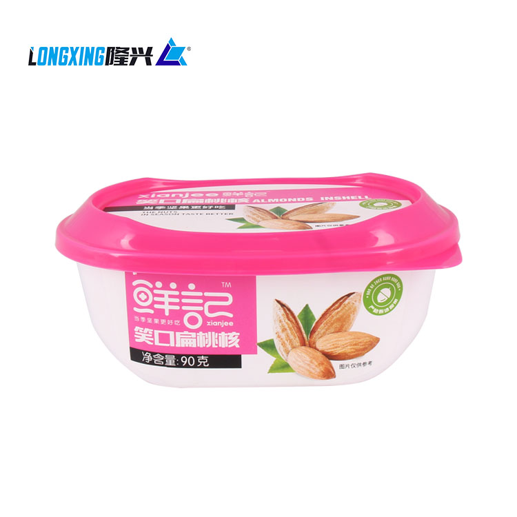 cheap Eco friendly IML food packaging customized logo 300ml oval disposable plastic food box with lid