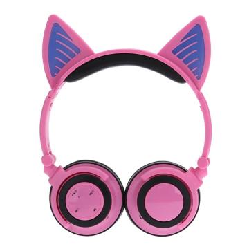 Auriculares de oreja de gato Bluetooth para niños estudio en línea