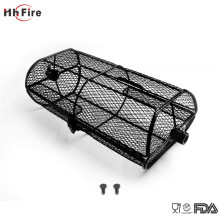 Universal Rotisserie Spit Rod Basket for Any Grill - Black