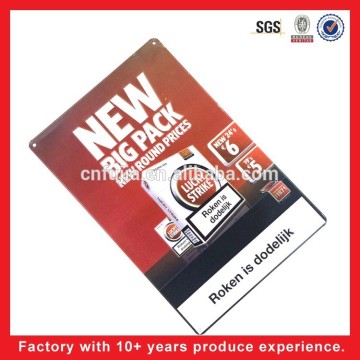 smoking cigarette in promtion plate ,meal sign best selling products