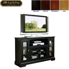 52 inch Wooden Black Tall Modern TV Media Console