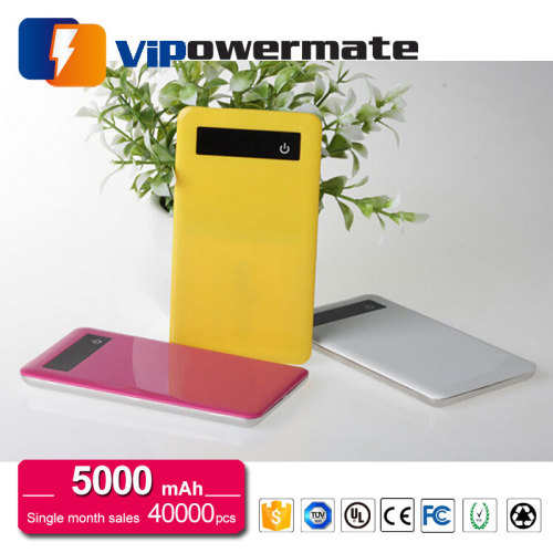 Top quality ultra-thin polymer touch button mobile power bank 4000mah, 5000mah