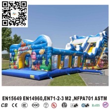 Giant inflatable inflatable obstacle course, seas and oceans obstacle slide course for sale