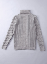 Grey Knitted Turtleneck Sweater