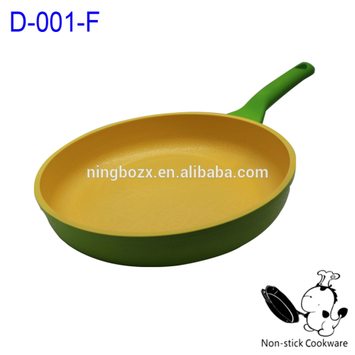 2015 Hot cookware die casting nonstick aluminum fry pan with flower pattern