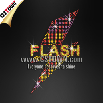 Shining flash custom t-shirt rhinestone designs