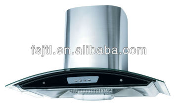 with tempered glass copper island range hoods