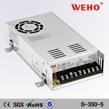 Enclosed constant voltage 350w 5v 60a dc power supply