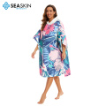 Seaskin Adultsed Surf Poncho تغيير حمام السباحة تغيير شاطئ ركوب الأمواج بونتشو منشفة