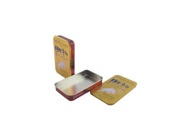 sliding-lid tin box, candy tin, sweet box