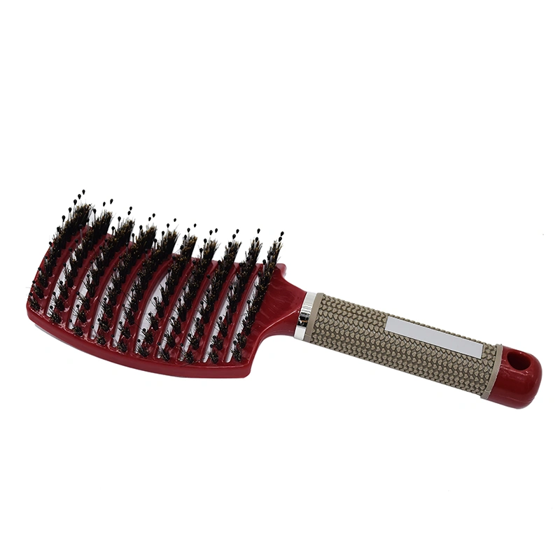 2021 Wholesale Salon Hairdressing Wooden Paddle Hair Brush Hair Extension Comb Plastic Hair Massage Brush