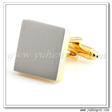 YH-1579GL New Plain Metal Cufflinks,Blank Cufflinks