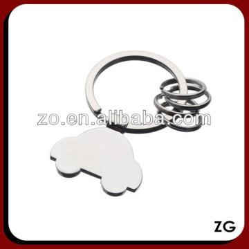 Silver promotional car keychain metal parts